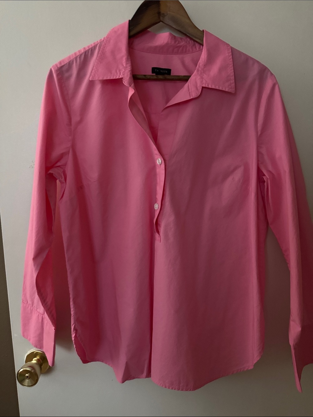 Talbots Pink Button-Front Tunic Shirt